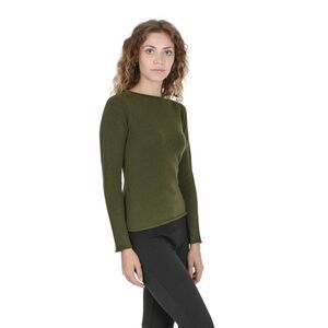 Crown of Edinburgh Cashmere Cashmere Pullover Sweater Long Sleeves Women Verde